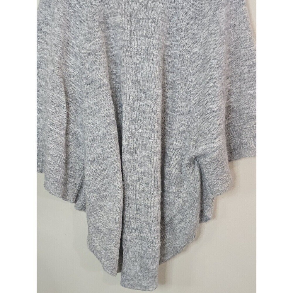 Anthropologie Knit & Knotted Alpaca Wool Blend Wrap Cardigan Gray Womens M - Picture 10 of 16